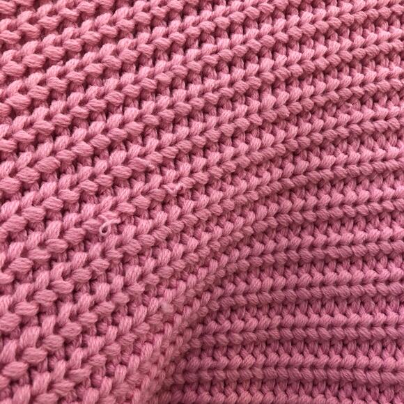 Zara Sweater Chunky Oversized Pink Cardigan V Neck Tie Wrap Crop Blogger Fav S - Picture 7 of 9